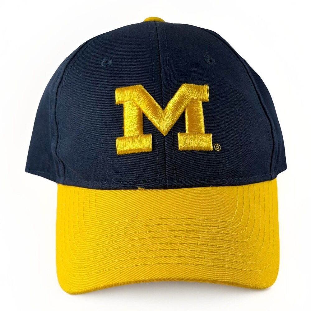 Michigan Wolverines Hat Navy Maize Strapback Cap NCAA OC Sports